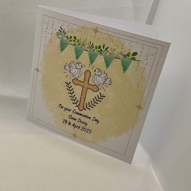 Personalised Christening/ First Communion/ Confirmation card. 