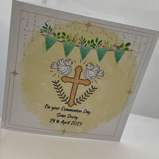 Personalised Christening/ First Communion/ Confirmation card. 