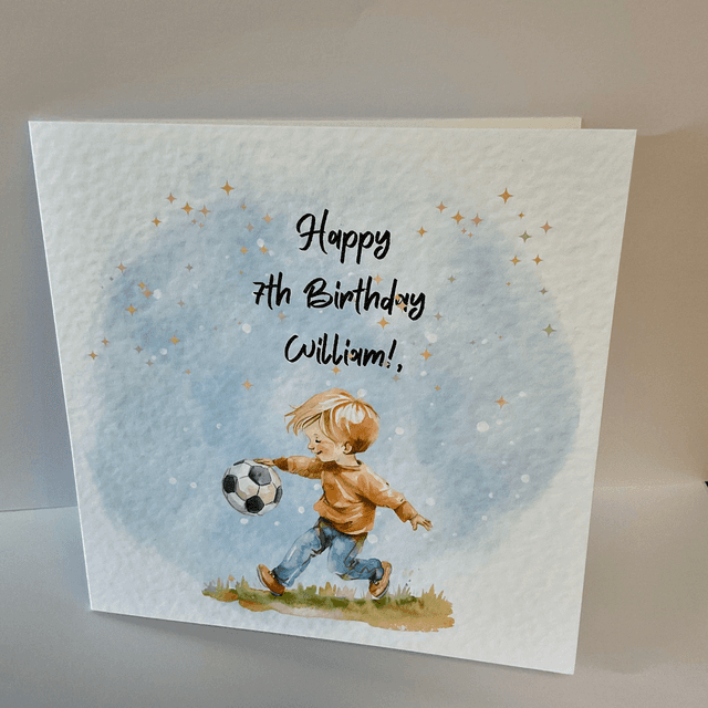 Birthday Card. Cute boy design.Fully customisable. 