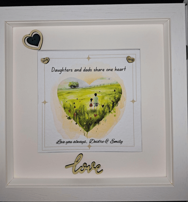 Personalised father&#039;s gift. Beautiful frame for Father&#039;s day, birthdays or special occasions. 