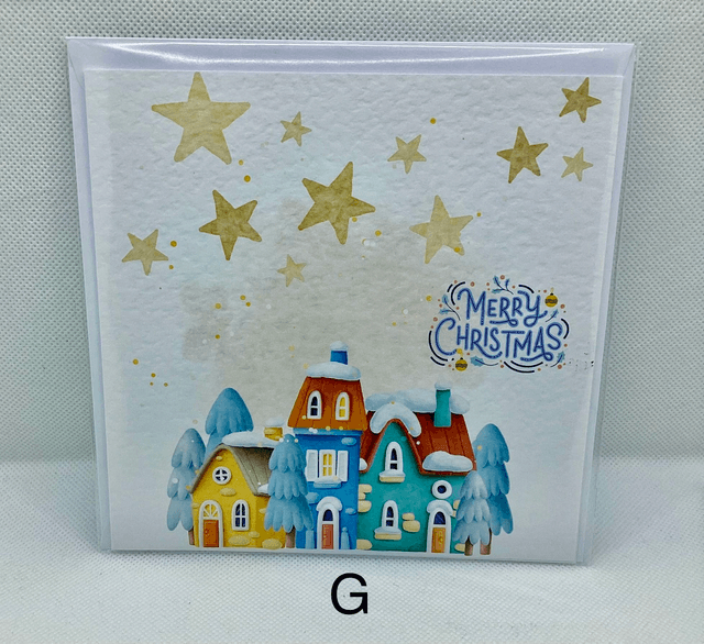 Personalised Christmas card. Winter design.