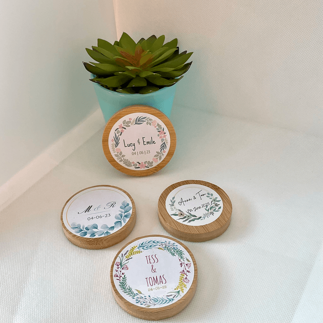 30 Pieces Personalised bottle opener/fridge magnet for wedding favours. 