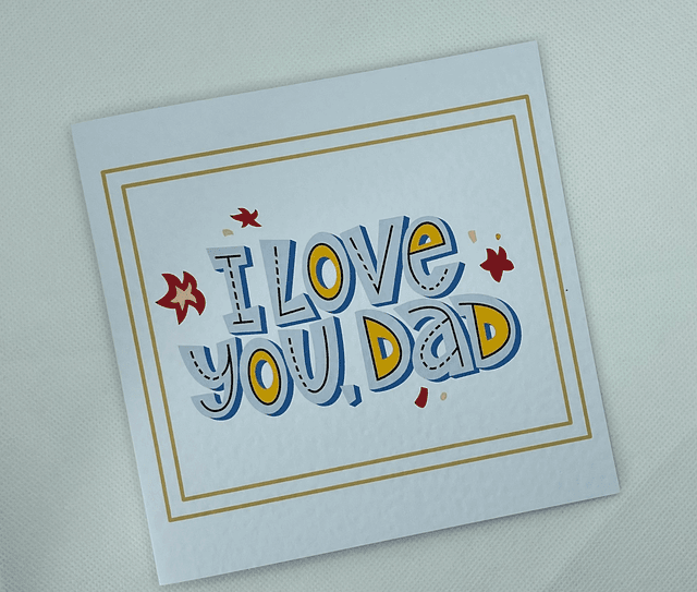 Personalised Dad card. Fully customisable card for fathers.