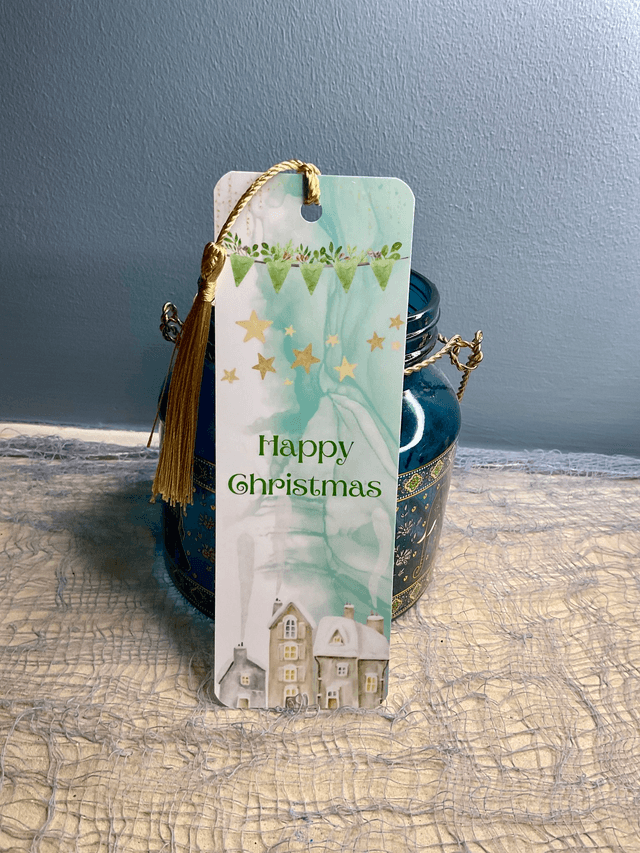 Handmade laminated  Christmas bookmarks. Beautiful gift for book lovers. 