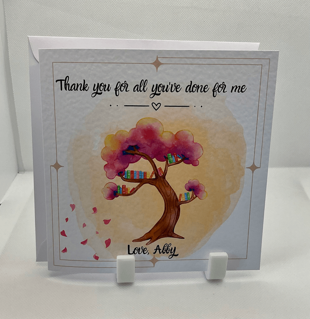 Thank you card for teachers. Personalised.