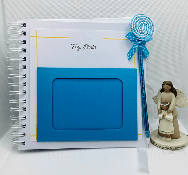 Boys' First Communion and Confirmation Scrapbook album-Personalised with Name and Date.