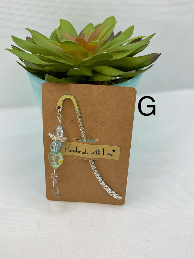 Handmade kids  bookmark. Beautiful silver colour beaded bookmarks.