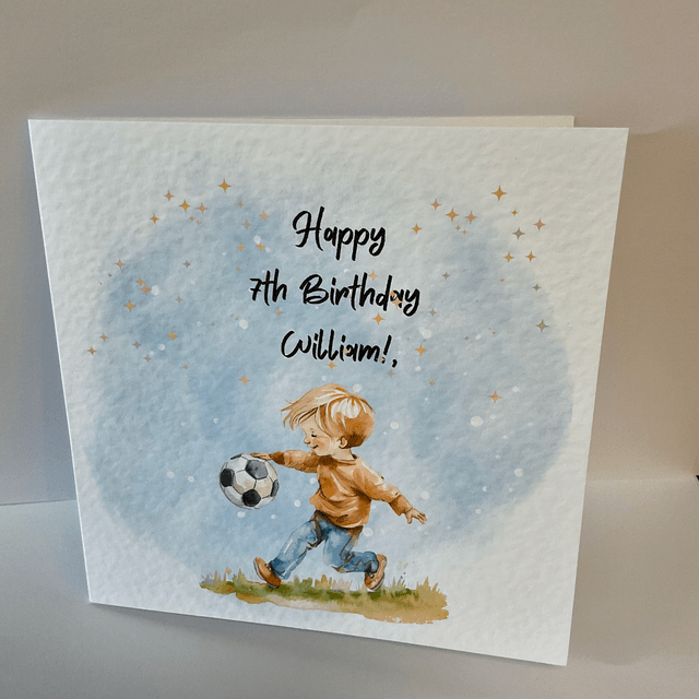 Birthday Card. Cute boy design.Fully customisable.