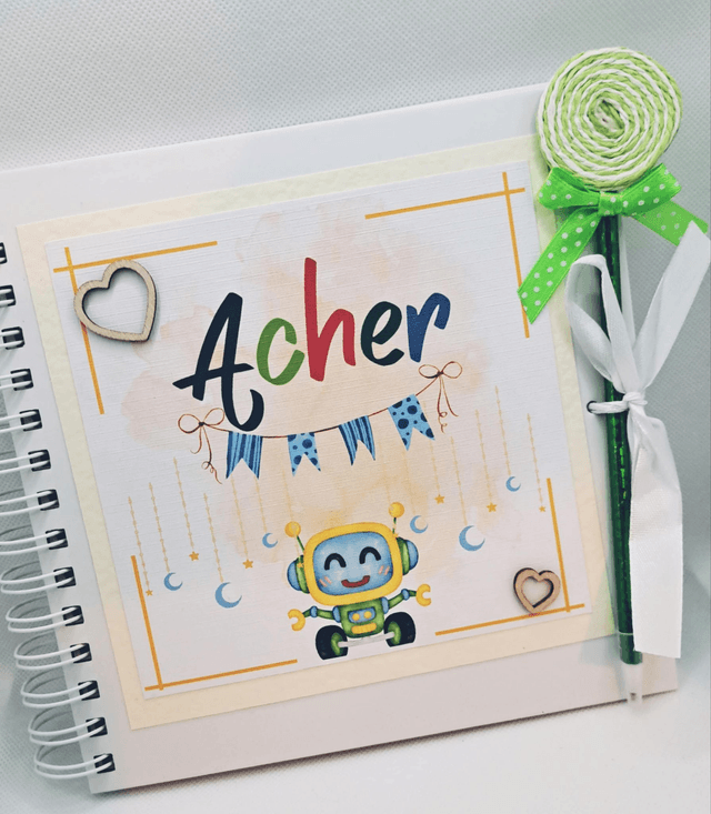 Personalised Kids scrapbook photo album, keepsake and photobook. FREE pen and pendant.