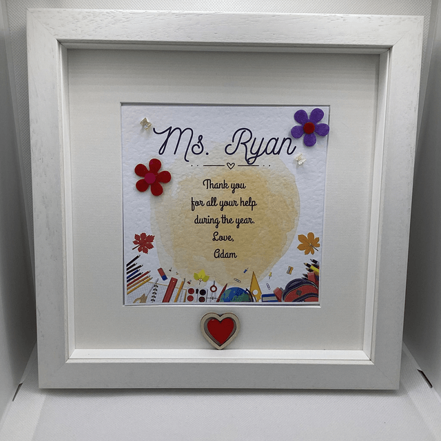 Personalised teacher’s frame. Beautiful appreciation gift for teachers.