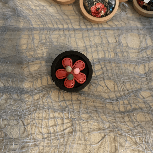 Vibrant Handmade colourful brooches. Unique clothes accessories.
