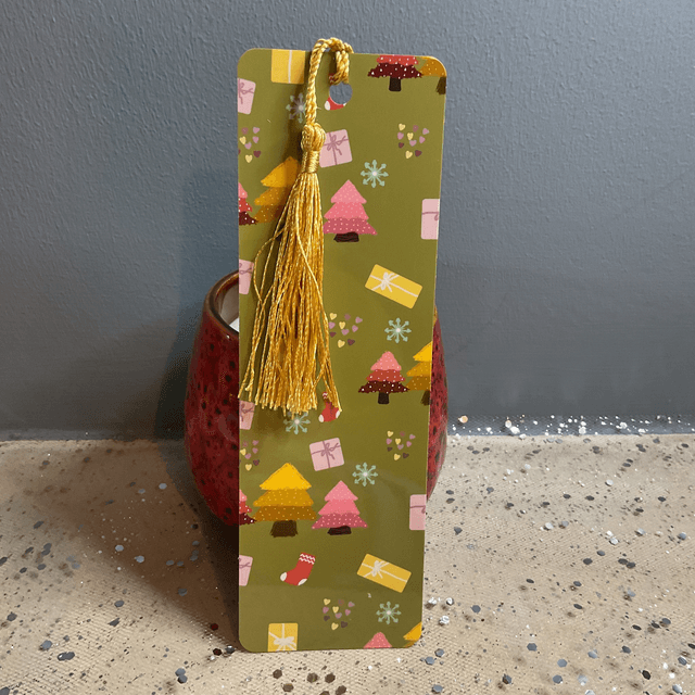 Handmade laminated  Christmas bookmarks. Beautiful gift for book lovers.Stocking filler.