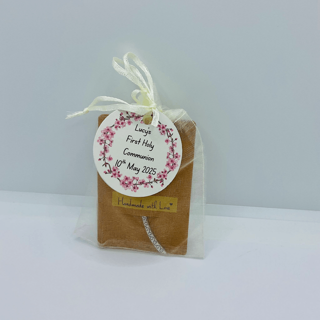 First Communion/ Christening gift. Handmade bookmark with colourful cross design.
