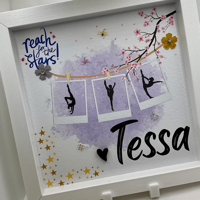 Personalised gymnastics frame.Name frame.