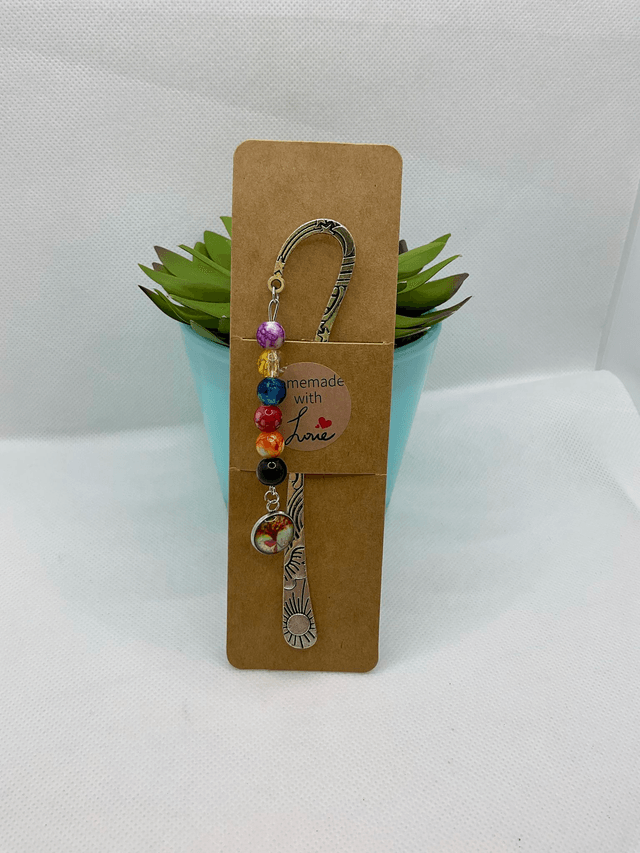 Handmade bookmark. Beautiful silver colour beaded bookmarks. Perfect gift idea.