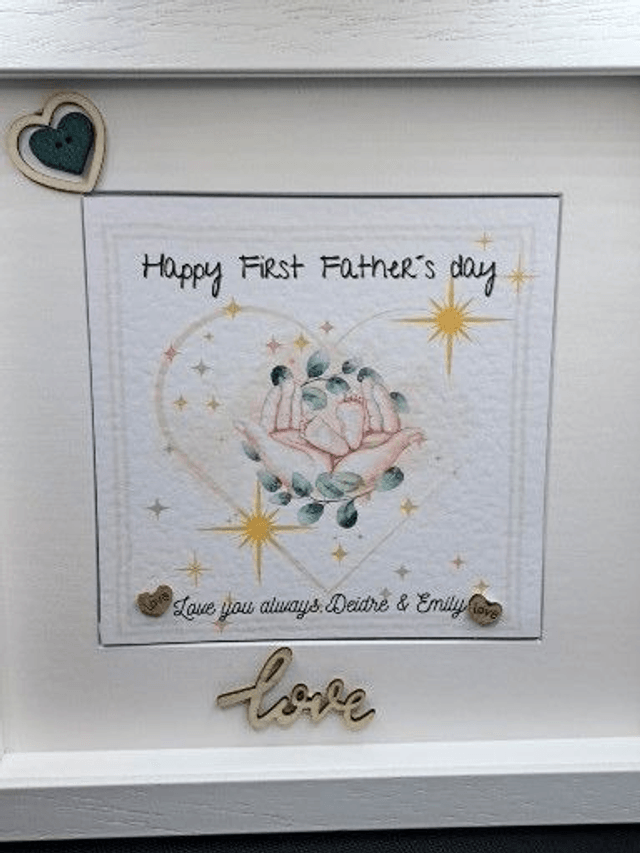 Personalised father's gift. Beautiful frame for new Fathers.