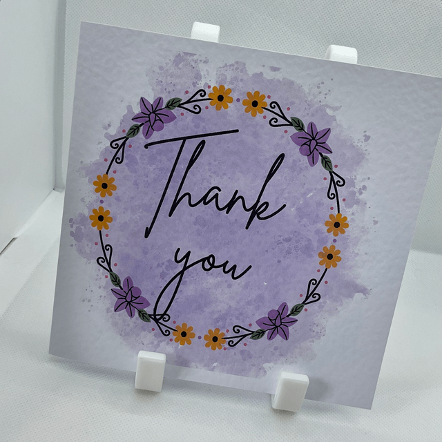 Thank you card. Fully customisable.