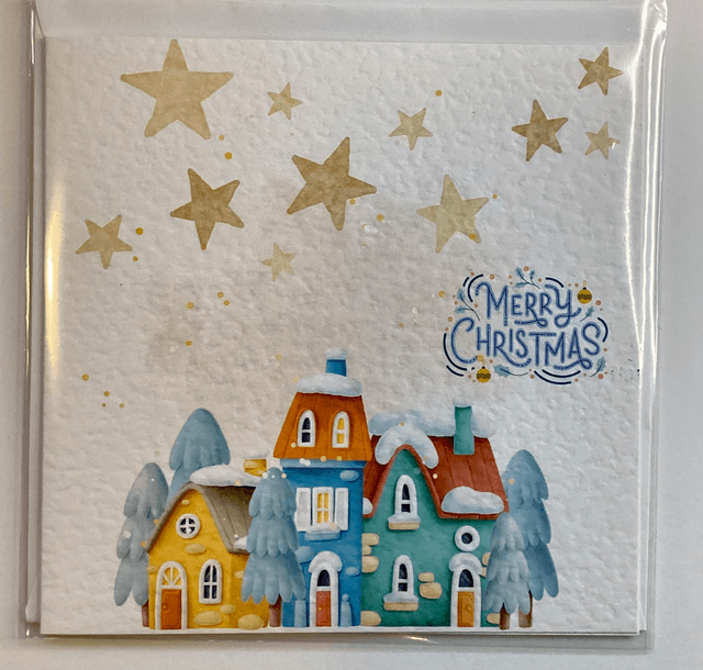 Personalised Christmas card. Winter design.
