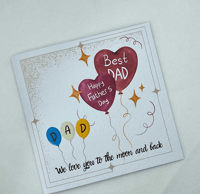 Father’s Day card. Fully personalised textured card.