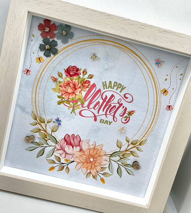 Happy mother’s Day handmade frame. Beautiful gift for mums and grandmothers.