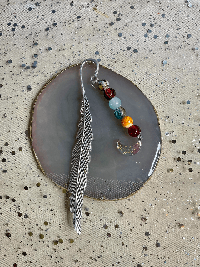 Handmade bookmark. Beautiful silver colour beaded bookmarks. Perfect gift idea.