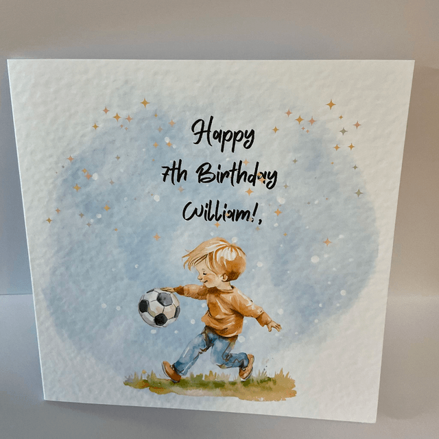 Birthday Card. Cute boy design.Fully customisable.