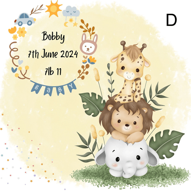 Personalised New Baby/ Christening frame set. FREE pen and pendant.