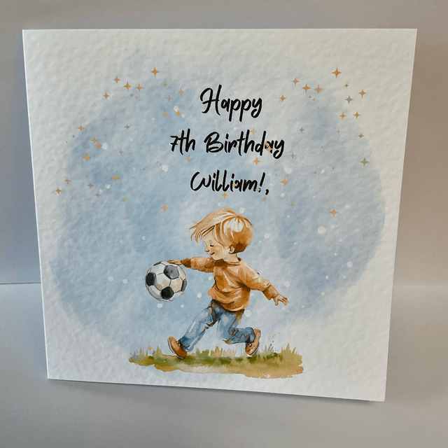 Birthday Card. Cute boy design.Fully customisable.