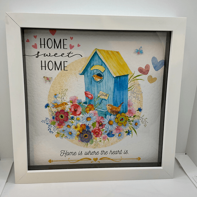 New home/ house warming personalised photo frame. Handmade frame. Family gift.