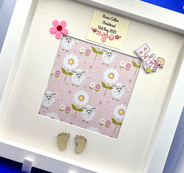Personalised baby frame. Boy or girl design.