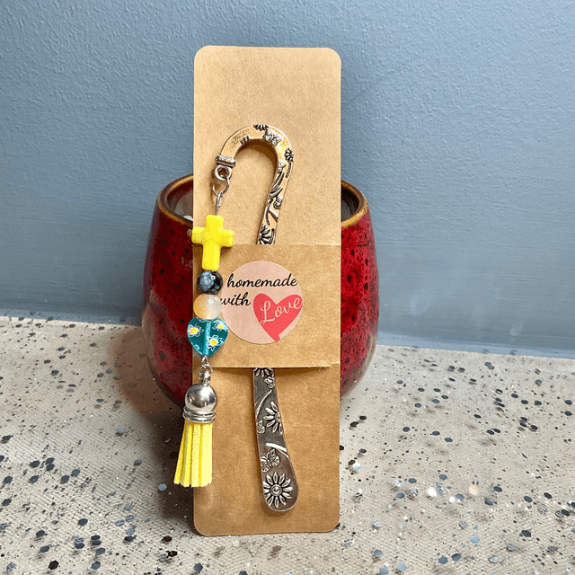 Handmade bookmark. Beautiful silver colour beaded bookmarks. Perfect gift idea.