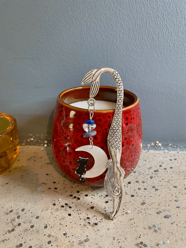 Handmade bookmark. Beautiful silver colour beaded bookmarks. Perfect gift idea.