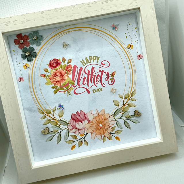 Happy mother’s Day handmade frame. Beautiful gift for mums and grandmothers.
