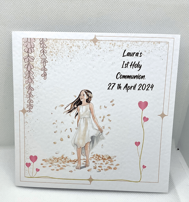 Personalised First communion frame for girls. First Holy Communion and confirmation gift set.