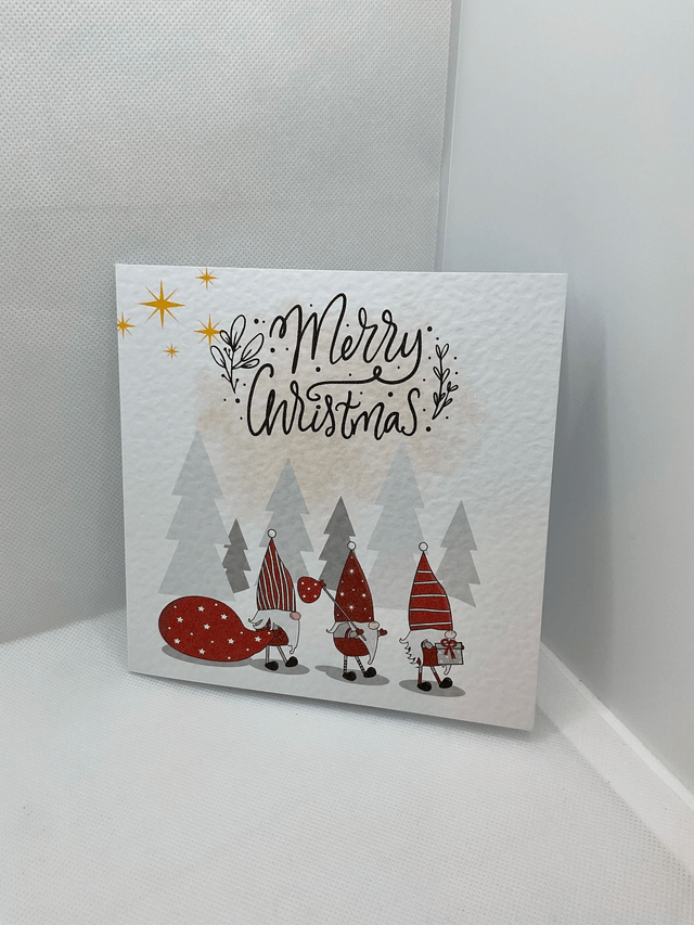 Personalised Christmas card. Cute Santa design.