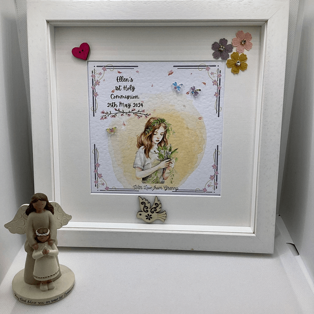 Personalised Communion photo album with FREE pen and pendant. First Communion gift.
