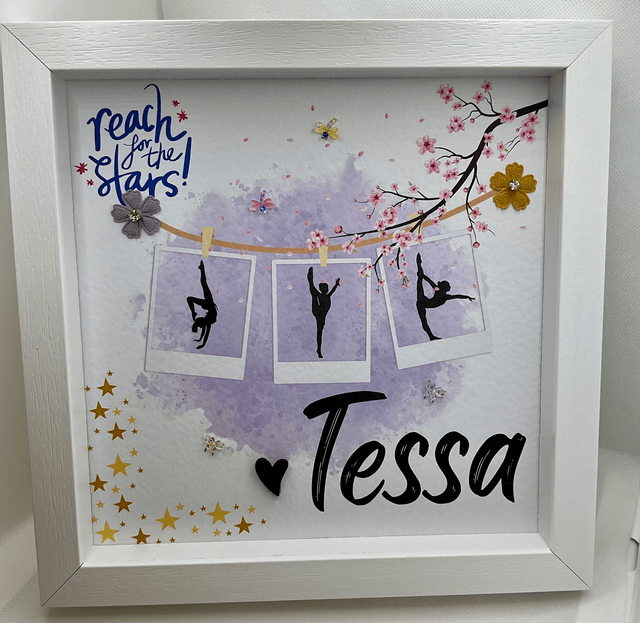 Personalised gymnastics frame.Name frame.