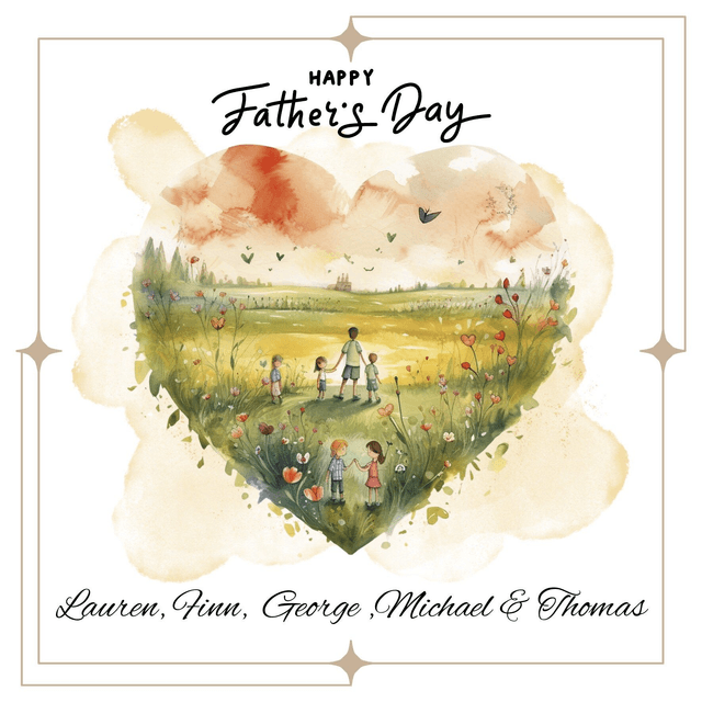 Personalised father's gift. Beautiful frame for Father's day, birthdays or special occasions.