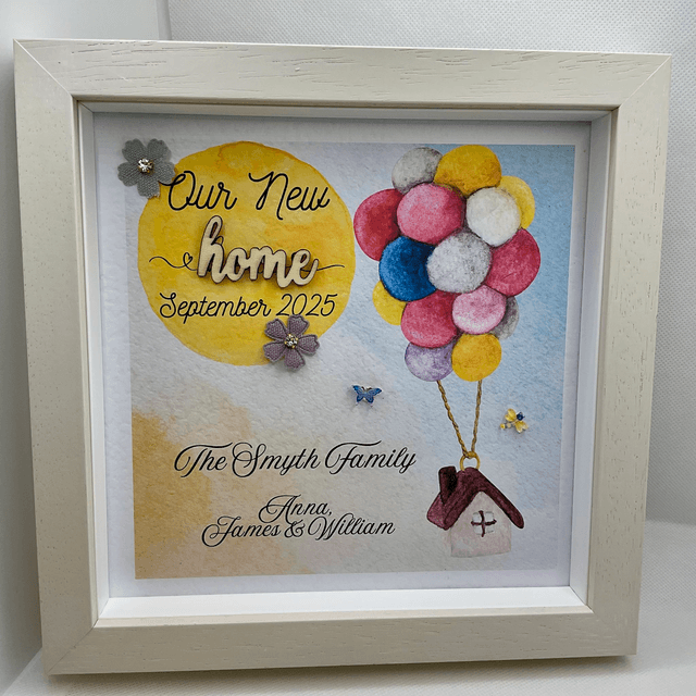 New home personalised frame. Housewarming gift.