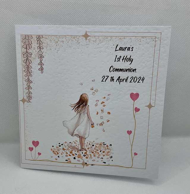 Personalised First communion frame for girls. First Holy Communion and confirmation gift set.