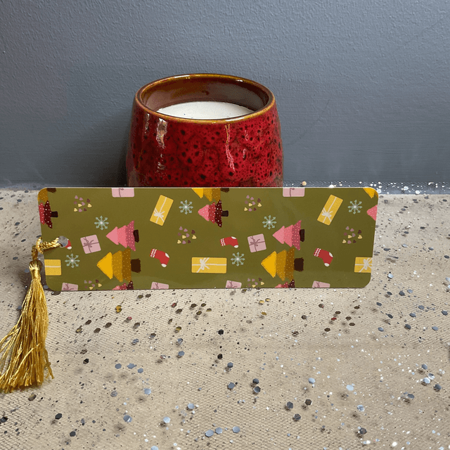 Handmade laminated  Christmas bookmarks. Beautiful gift for book lovers.Stocking filler.