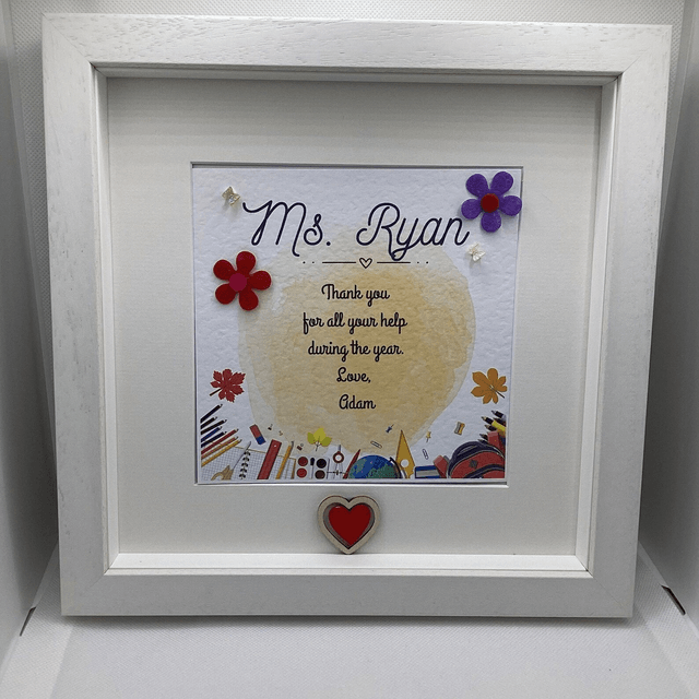 Thank you card for teachers. Personalised.