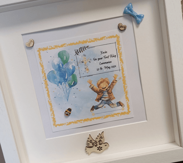 Boys' First Communion and Confirmation Keepsake album-Personalised with Name and Date.