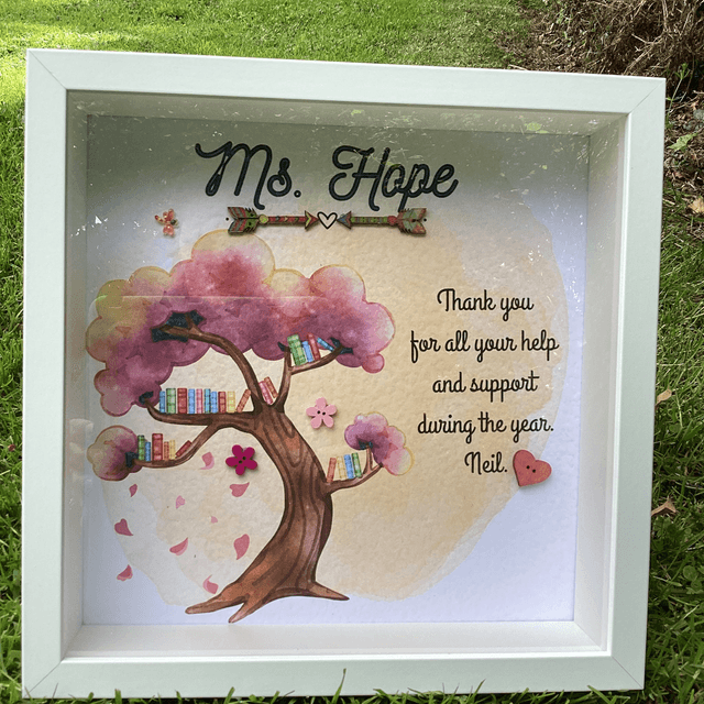Personalised teacher’s frame. Beautiful appreciation gift for teachers.