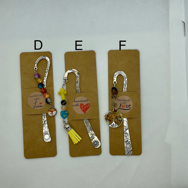 Handmade bookmark. Beautiful silver colour beaded bookmarks. Perfect gift idea.