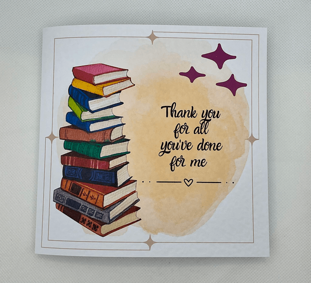 Thank you card for teachers. Personalised.