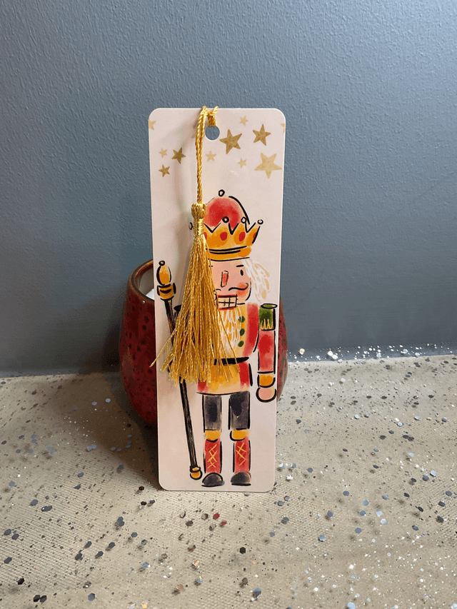 Handmade laminated  Christmas bookmarks. Beautiful gift for book lovers.Stocking filler.