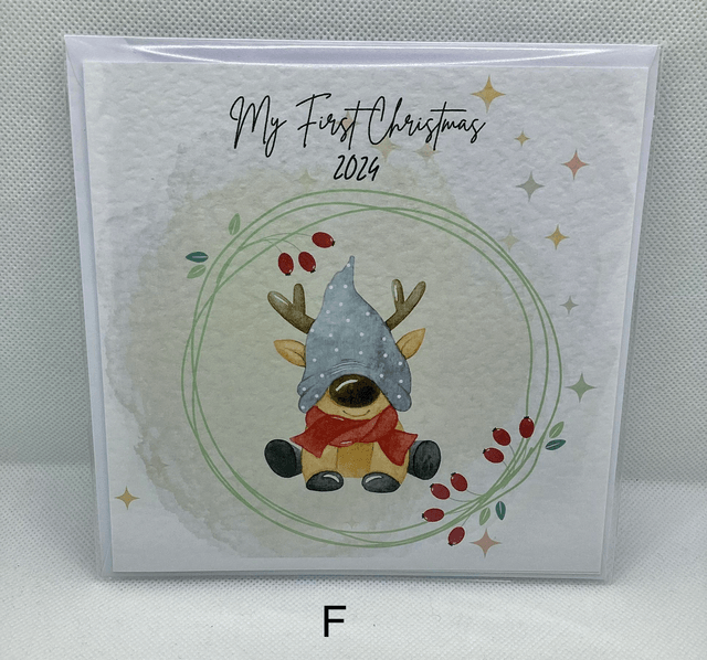 Personalised First Christmas frame and album set.