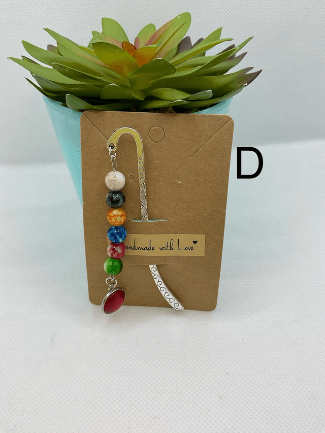 Handmade bookmark. Beautiful silver colour beaded bookmarks.
