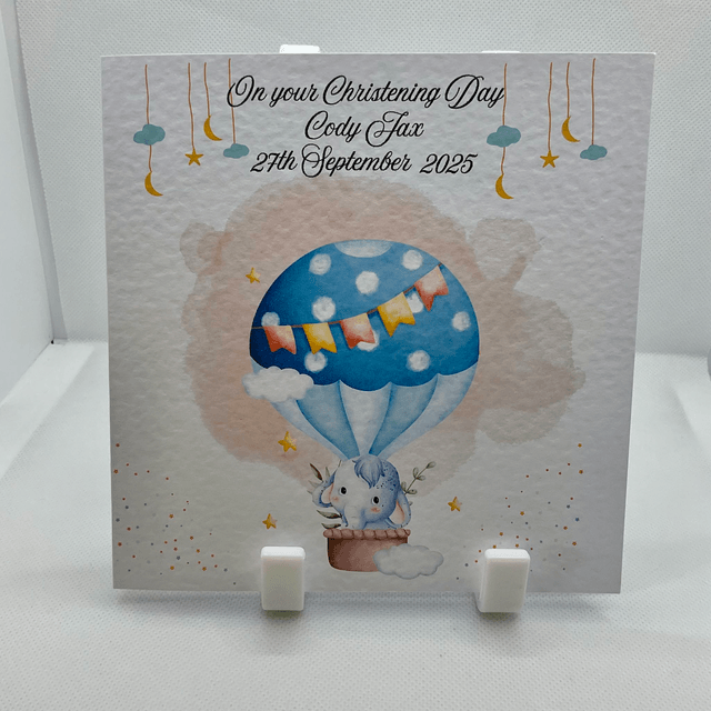 Personalised Christening and New Baby scrapbook photo album with FREE pendant. Beautiful Handmade baby gift